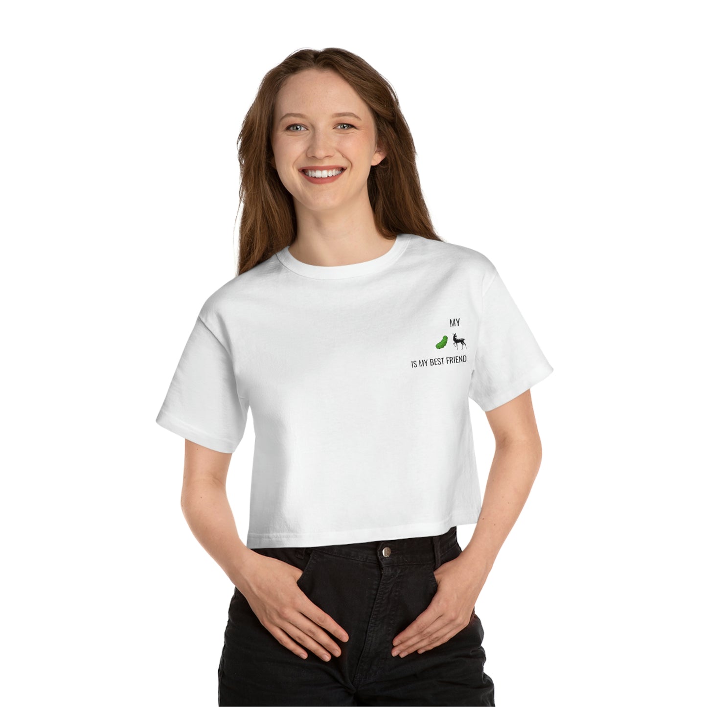 My Dildo is my Best Friend Champion Women's Heritage Cropped T-Shirt
