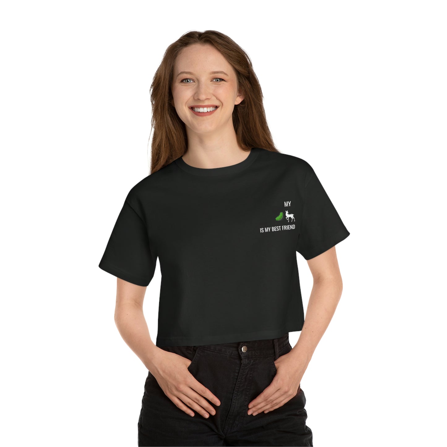 My Dildo is my Best Friend Champion Women's Heritage Cropped T-Shirt
