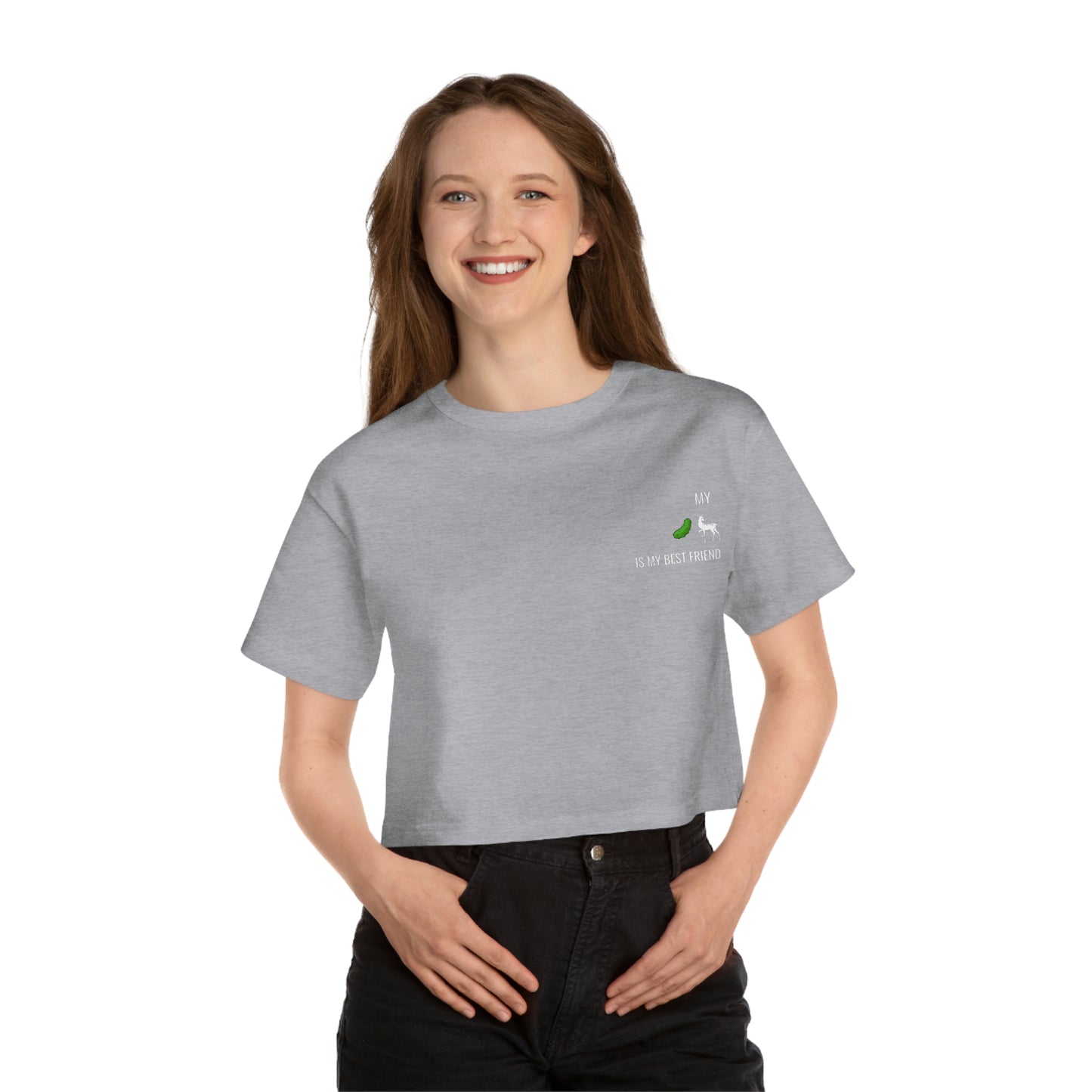 My Dildo is my Best Friend Champion Women's Heritage Cropped T-Shirt